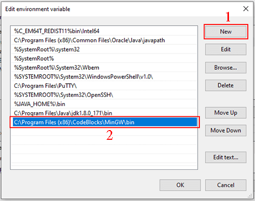add path in environment variable