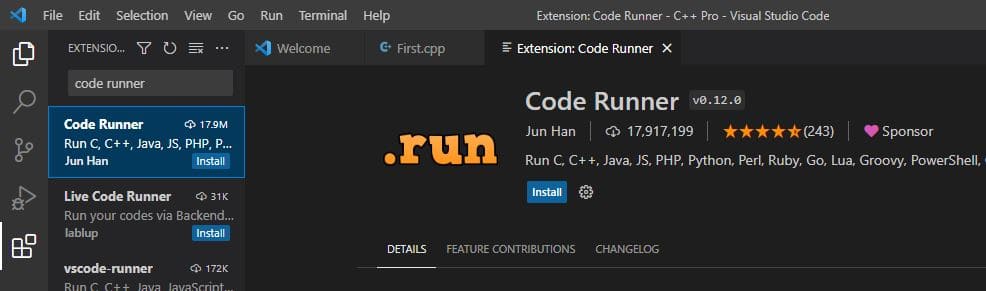 download code runner extension for vs code