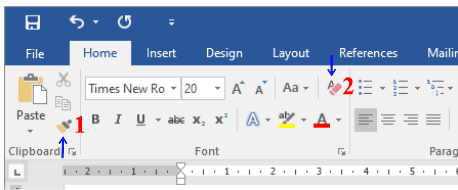 Format Painter and Clear All Formatting in MS Word in Hindi